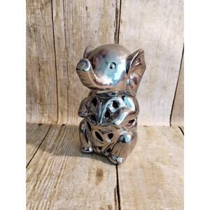 Silver Elephant Potpourri Glass Stand Trunk Up (ebox e)